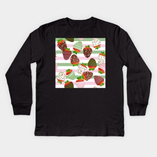 Sailor Jupiter Themed Strawberries Kids Long Sleeve T-Shirt